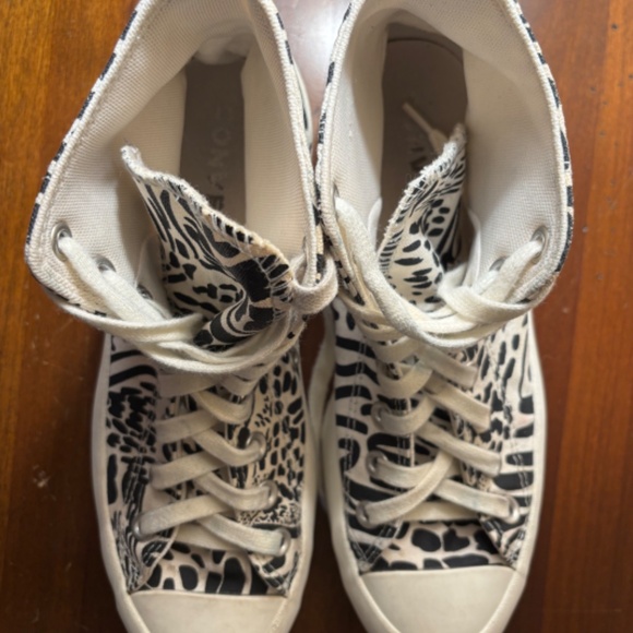 Converse Chuck Taylor All Star Lift Platform Chucks High Top Sneakers Zebra 8.5 - Picture 8 of 9